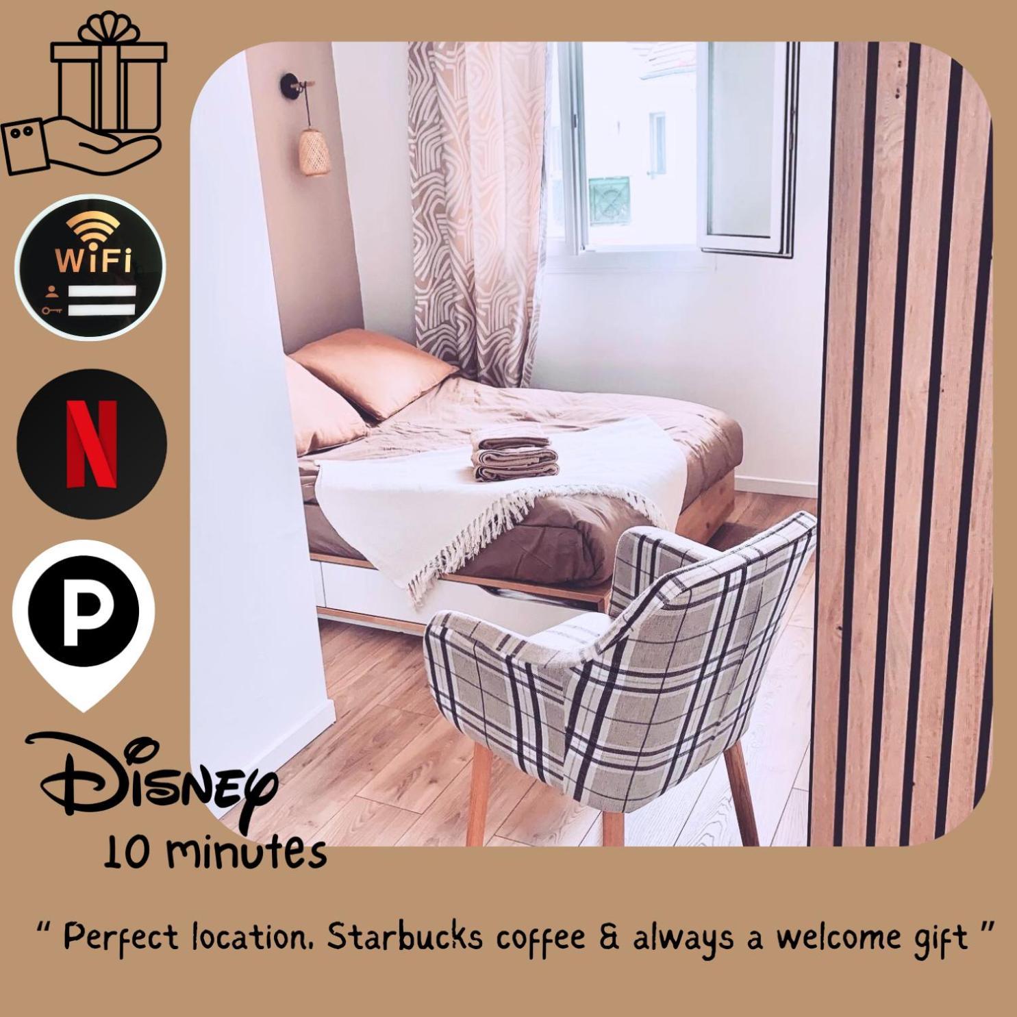 Studio Easy Check-In 8 Mins Disneyland 35 Mins Paris Free Starbucks Coffee Parking Wifi 布西圣乔治 外观 照片